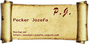 Pecker Jozefa névjegykártya